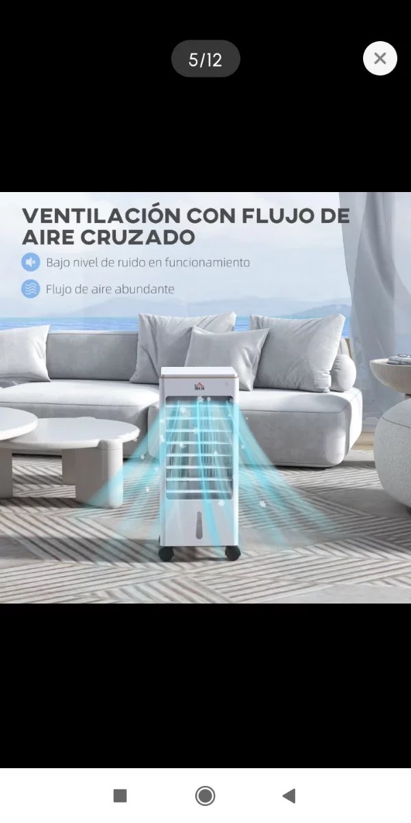 Enfriador de aire Ventilador blanco
