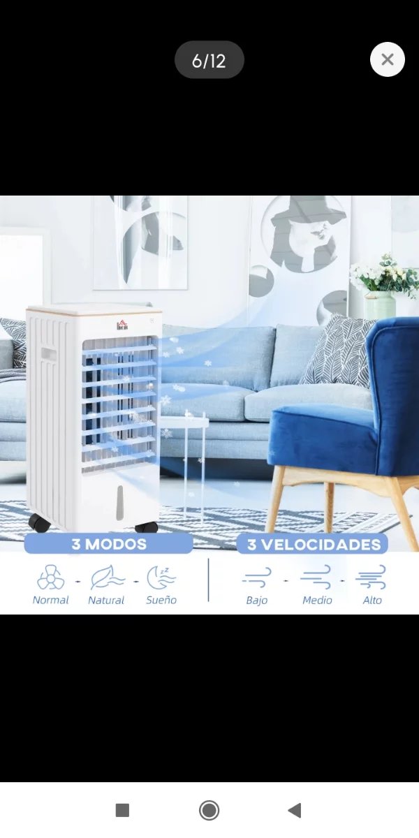 Enfriador de aire Ventilador blanco