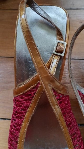 Zapatos Jaime Mascaró Talla 38 Rojo/Oro