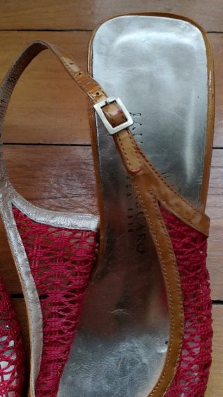 Zapatos Jaime Mascaró Talla 38 Rojo/Oro