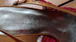 Zapatos Jaime Mascaró Talla 38 Rojo/Oro