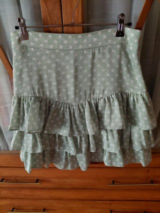 Falda lunares verde M