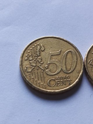2 Monedas 50 Céntimos 1999