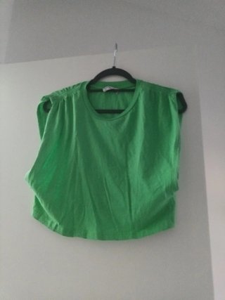Camiseta sin mangas verde talla S