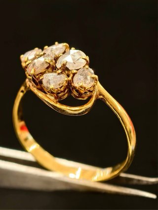 Anillo Oro Diamante Natural
