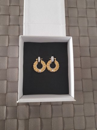 Pendientes Guess Aro Dorados con Cristales
