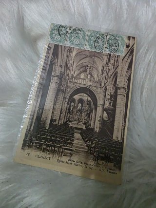 Cartolina Clamecy 1908 Chiesa Saint-Martin