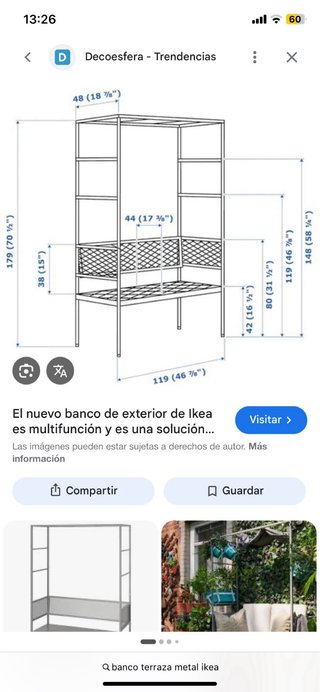 Banco Metal Gris Ikea Svano