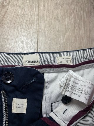 Pantalón chino hombre azul marino