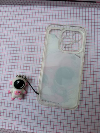 Cover iPhone 14 Pro Astronauta Rosa