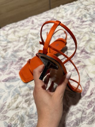 Sandalias Zara Naranja Talla 41