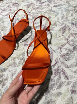 Sandalias Zara Naranja Talla 41