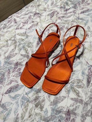 Sandalias Zara Naranja Talla 41