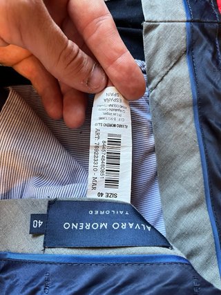 Chaqueta y pantalón de traje, Alvaro Moreno.