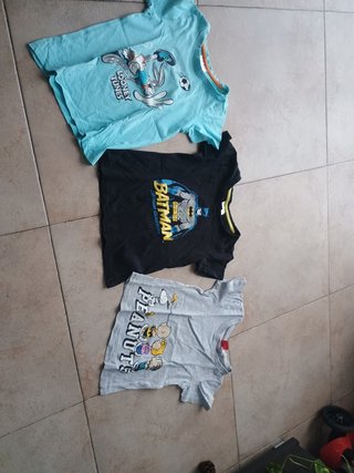 Lote 3 camisetas niño Talla 5.