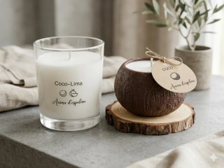 Velas Coco y Lima - Set 2 uds