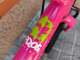 Bicicleta Niña Frog rosa 16 pulgadas