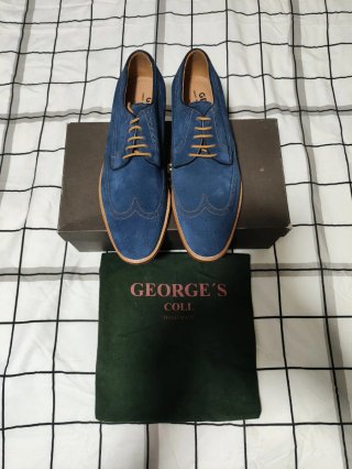 Zapatos George's Azul Serraje