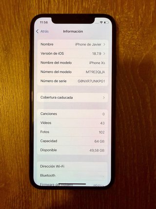 iPhone XS 64GB Negro + Funda
