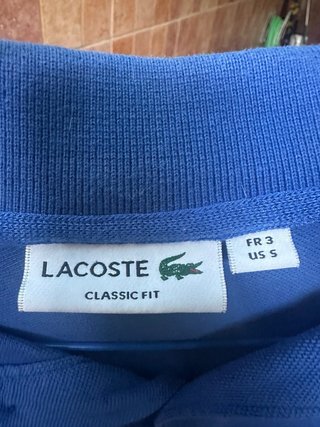 Polo Lacoste Talla S Azul