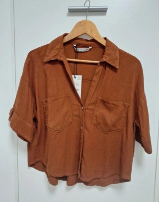 Camisa Zara manga corta