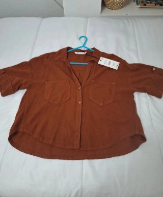 Camisa Zara manga corta