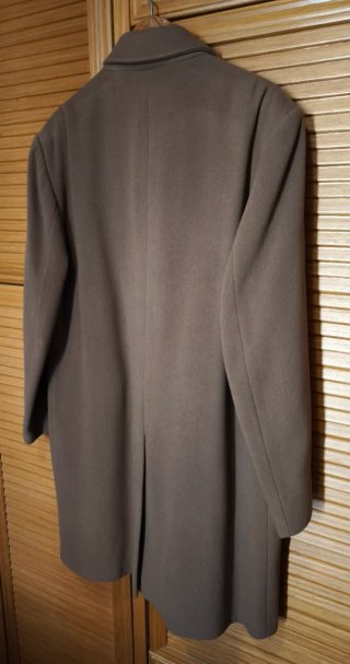 Abrigo largo Zara Made in Italy 80% lana XL Marrón