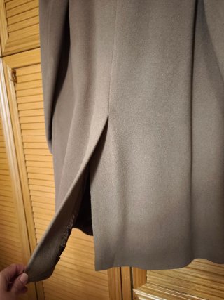 Abrigo largo Zara Made in Italy 80% lana XL Marrón