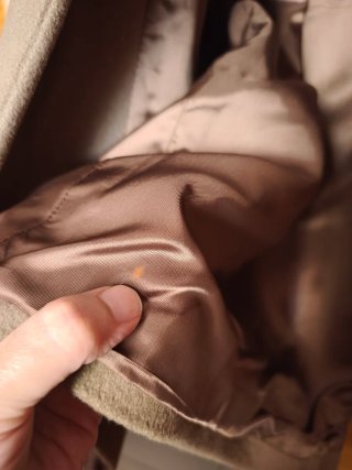 Abrigo largo Zara Made in Italy 80% lana XL Marrón