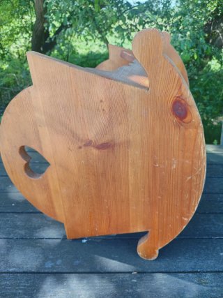 Culla Oscillante per Bambole in Legno di Pino Vintage