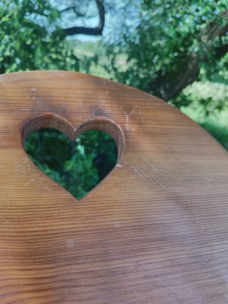 Culla Oscillante per Bambole in Legno di Pino Vintage