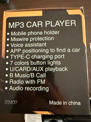 Radio Coche D3400 con Soporte Móvil