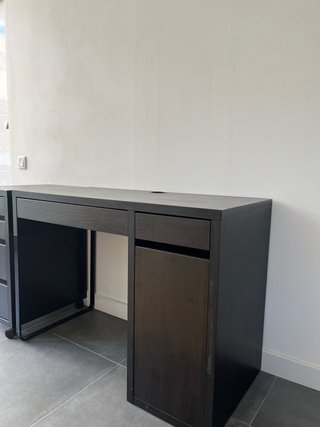Escritorio Ikea Negro Madera