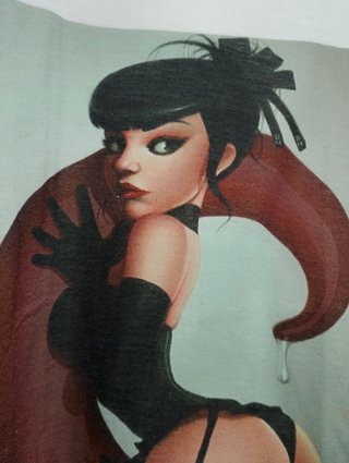 Camiseta oversize pin up gótica M