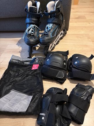 Patines en línea Oxelo Talla 45 + Protecciones