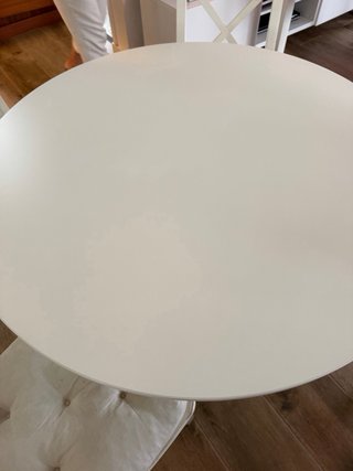 Mesa redonda IKEA blanca