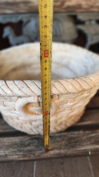 Vaso da fiori in pietra stile cesta