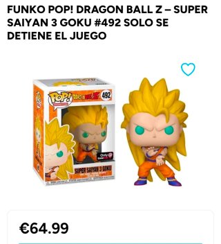 Funko Pop! Goku SSJ3 492 Dragon Ball