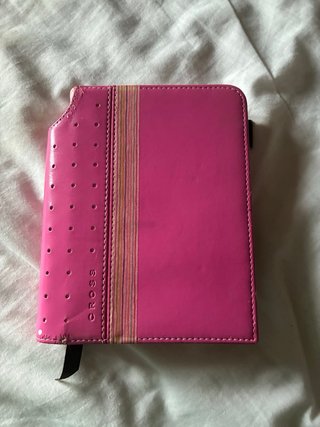 Diario /Cuaderno Cross Signature Rosa PIEL CUERO