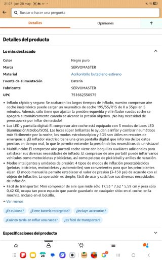 Compresor de aire portátil 36.0 PSI nuevo