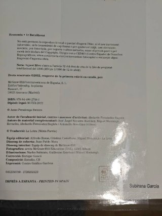 Economia 1r Batxillerat - Mediterrània