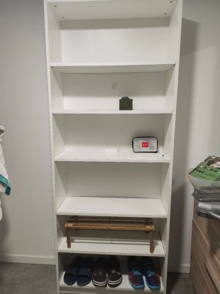 Estantería Multifuncional Blanca y Madera