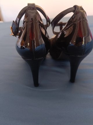 Zapatos tacón Mary Jane Retro Chic Negros