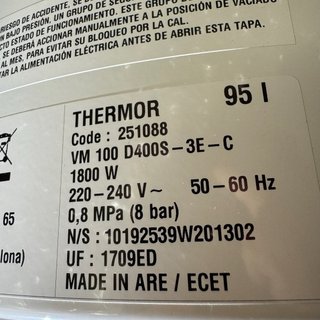 Termo Eléctrico Thermor Ceramics Digital 100L