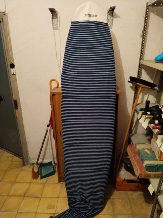 Tabla de surf "Black on white" amarilla y verde