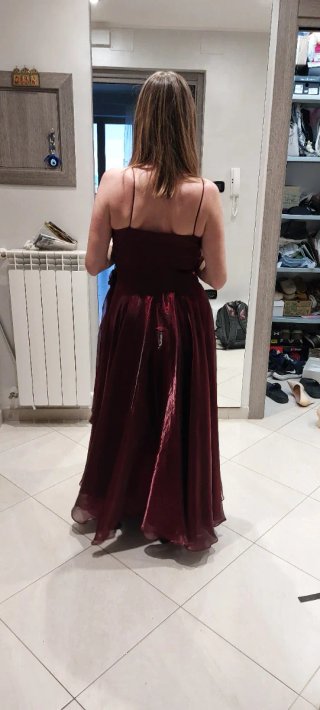 Abito elegante viola/rosso
