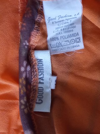 Falda estampada multicolor por la rodilla