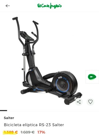 Bicicleta elíptica Salter RS-23