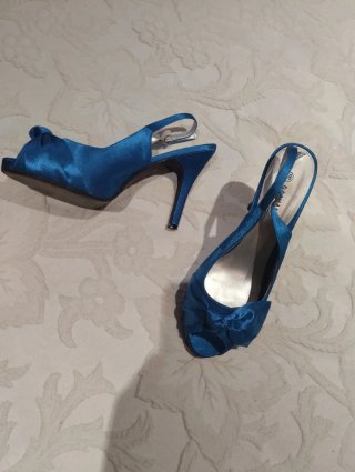 Zapatos fiesta Rosmary azules talla 38