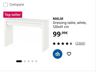 Scrivania IKEA MALM e sedia beige